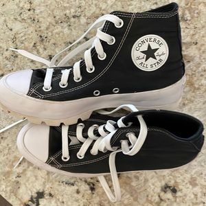 Converse All-Star platform high tops - Black W7.5